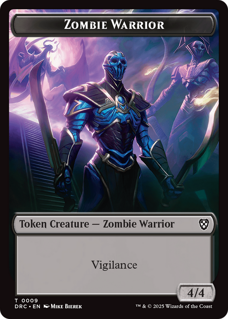 Zombie Army // Zombie Warrior Double-Sided Token [Aetherdrift Tokens] | Lots Moore NSW