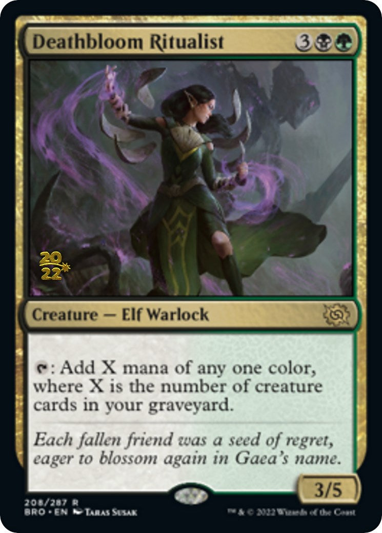 Deathbloom Ritualist [The Brothers' War Prerelease Promos] | Lots Moore NSW