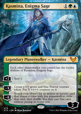Kasmina, Enigma Sage (Borderless) [Strixhaven: School of Mages] | Lots Moore NSW