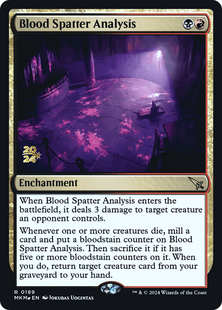 Blood Spatter Analysis [Murders at Karlov Manor Prerelease Promos] | Lots Moore NSW