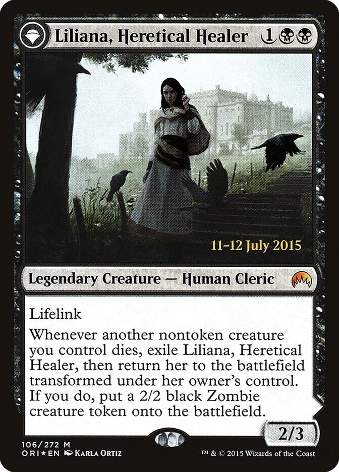 Liliana, Heretical Healer // Liliana, Defiant Necromancer [Magic Origins Prerelease Promos] | Lots Moore NSW