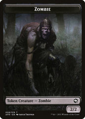 Zombie // Dog Illusion Double-Sided Token [Dungeons & Dragons: Adventures in the Forgotten Realms Tokens] | Lots Moore NSW