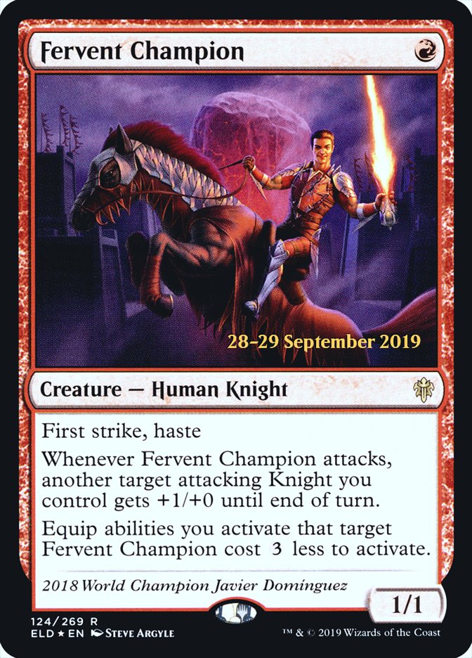 Fervent Champion [Throne of Eldraine Prerelease Promos] | Lots Moore NSW