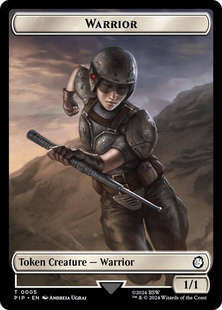 Radiation // Warrior Double-Sided Token [Fallout Tokens] | Lots Moore NSW