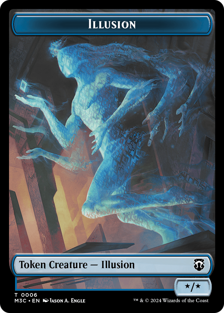 Illusion (Ripple Foil) // Servo Double-Sided Token [Modern Horizons 3 Commander Tokens] | Lots Moore NSW