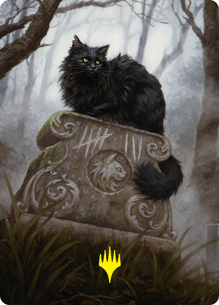 Nine-Lives Familiar 2 Art Card (36/54) (Gold-Stamped Planeswalker Symbol) [Foundations Art Series] | Lots Moore NSW