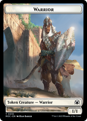 Warrior // Elspeth, Sun's Champion Emblem Double-Sided Token [March of the Machine Commander Tokens] | Lots Moore NSW