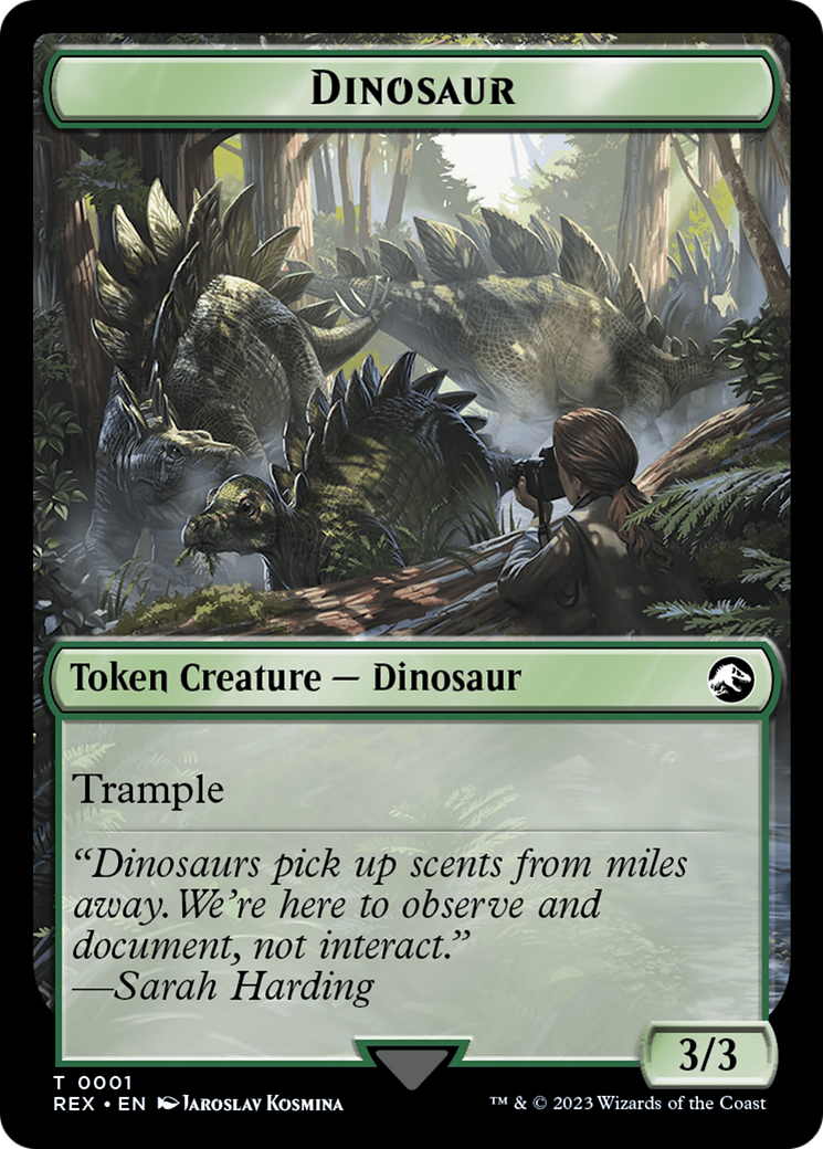 Gnome // Dinosaur (0001) Double-Sided Token [The Lost Caverns of Ixalan Tokens] | Lots Moore NSW