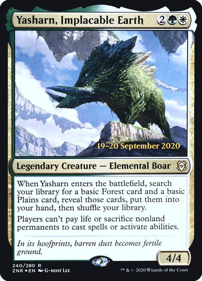 Yasharn, Implacable Earth [Zendikar Rising Prerelease Promos] | Lots Moore NSW