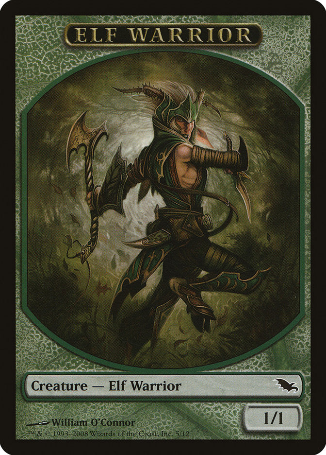 Elf Warrior Token (5/12) [Shadowmoor Tokens] | Lots Moore NSW