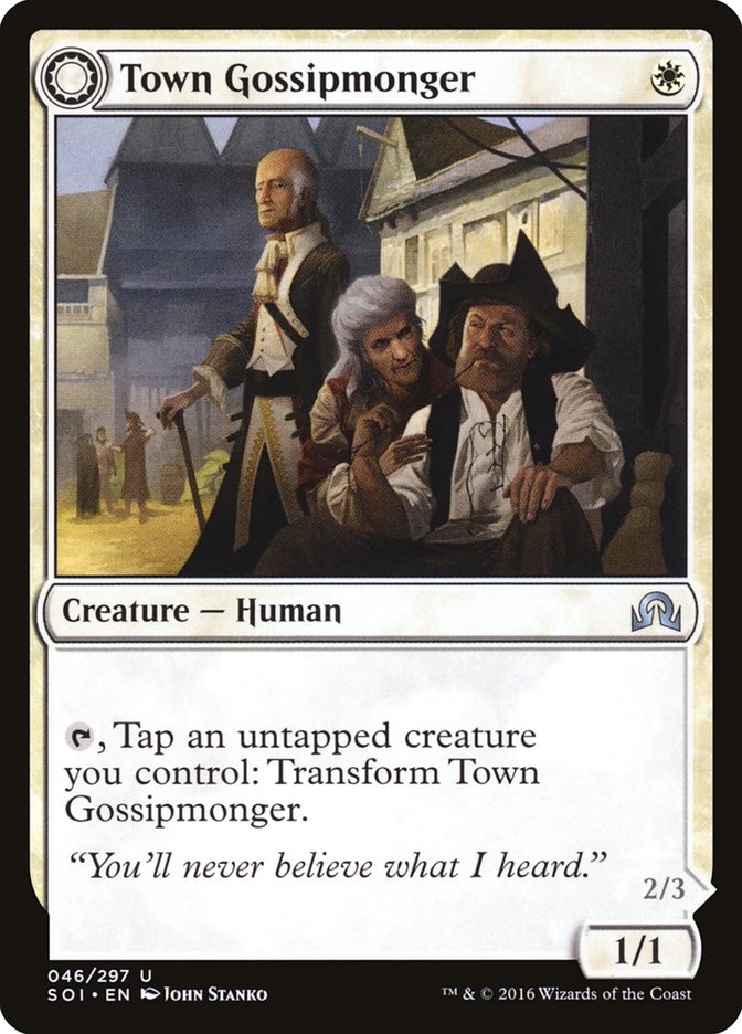 Town Gossipmonger // Incited Rabble [Shadows over Innistrad] | Lots Moore NSW