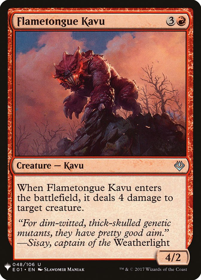 Flametongue Kavu [Mystery Booster] | Lots Moore NSW