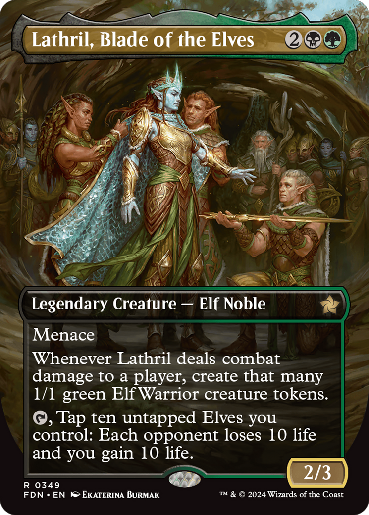 Lathril, Blade of the Elves (Borderless) [Foundations] | Lots Moore NSW