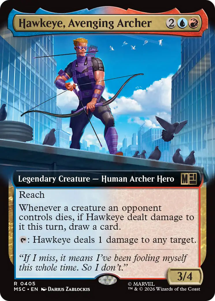 Hawkeye, Avenging Archer (Extended Art) [Marvel Super Heroes Commander] | Lots Moore NSW