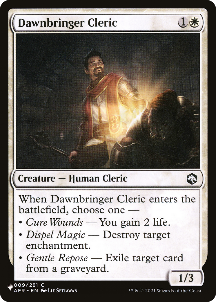 Dawnbringer Cleric [The List Reprints] | Lots Moore NSW