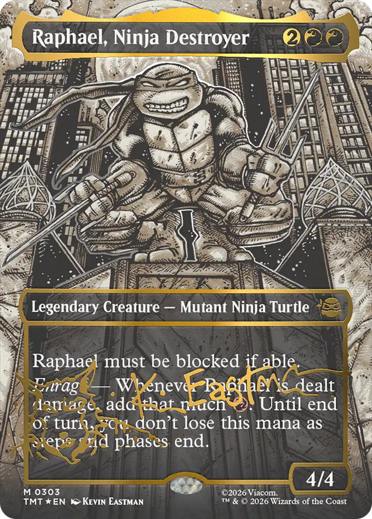 Raphael, Ninja Destroyer (Borderless) (Gold-Stamped Signature) [Teenage Mutant Ninja Turtles] | Lots Moore NSW