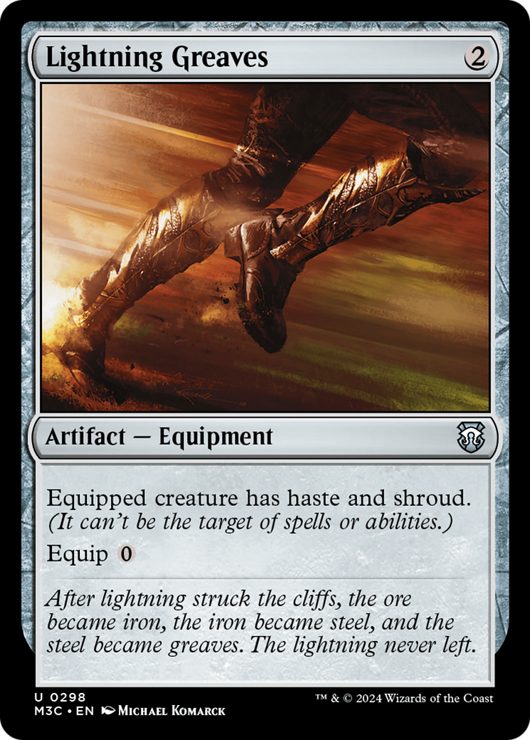 Lightning Greaves (Ripple Foil) [Modern Horizons 3 Commander] | Lots Moore NSW