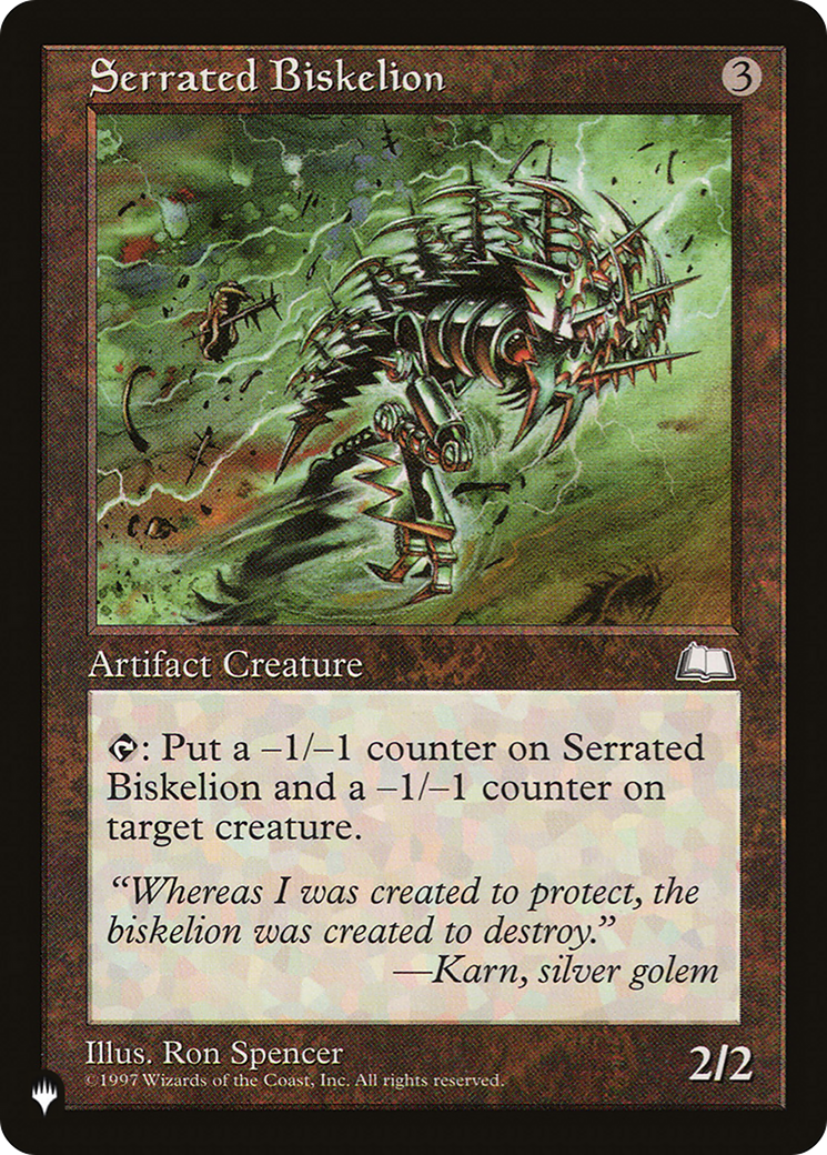 Serrated Biskelion [The List Reprints] | Lots Moore NSW