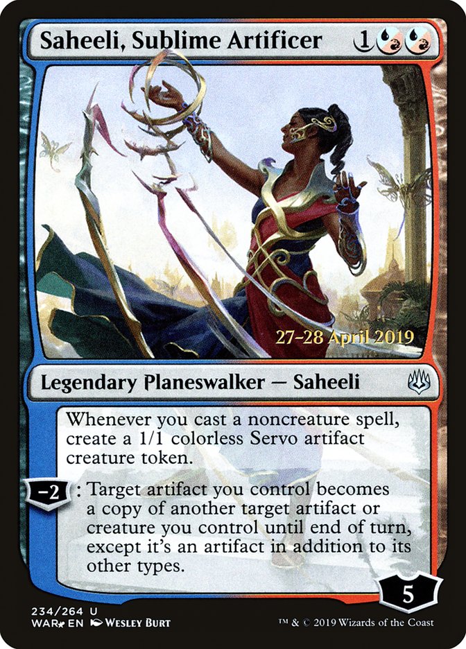 Saheeli, Sublime Artificer [War of the Spark Prerelease Promos] | Lots Moore NSW