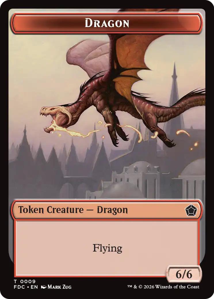 Dragon (0009) // Treasure Double-Sided Token [Foundations Commander Tokens] | Lots Moore NSW