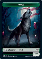 Human (001) // Wolf (014) Double-Sided Token [Innistrad: Crimson Vow Tokens] | Lots Moore NSW
