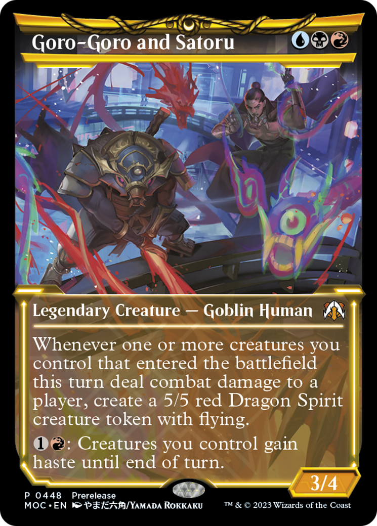 Goro-Goro and Satoru (Showcase Planar Booster Fun) [March of the Machine Commander Prerelease Promos] | Lots Moore NSW
