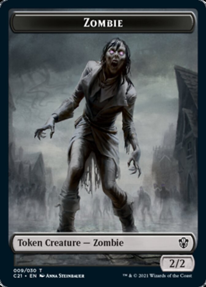 Zombie // Spirit Double-Sided Token [Commander 2021 Tokens] | Lots Moore NSW