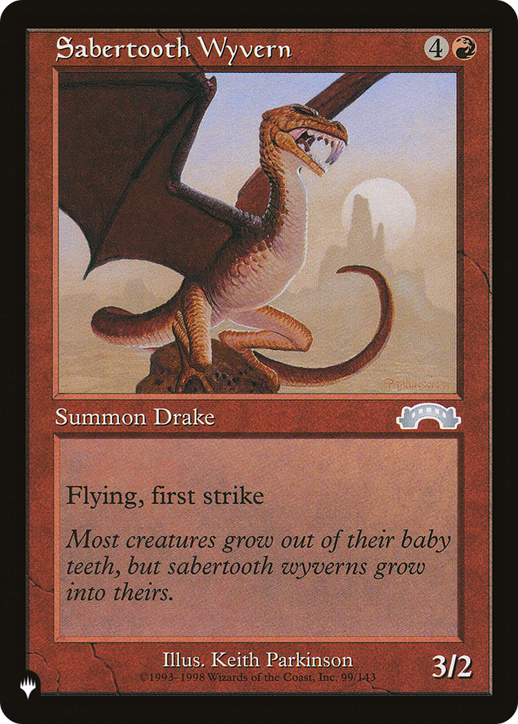 Sabertooth Wyvern [The List] | Lots Moore NSW