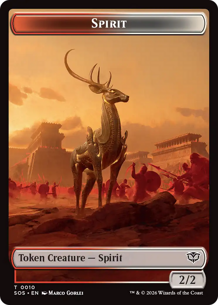 Copy // Spirit (0010) Double-Sided Token [Secrets of Strixhaven Tokens] | Lots Moore NSW