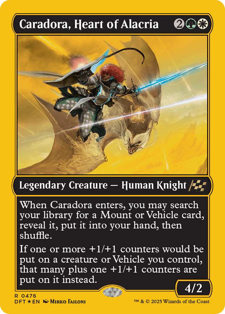 Caradora, Heart of Alacria (First-Place Foil) [Aetherdrift] | Lots Moore NSW