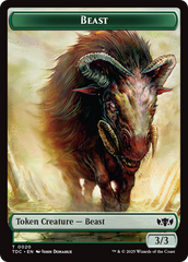 Beast // Treasure Double-Sided Token [Tarkir: Dragonstorm Commander Tokens] | Lots Moore NSW