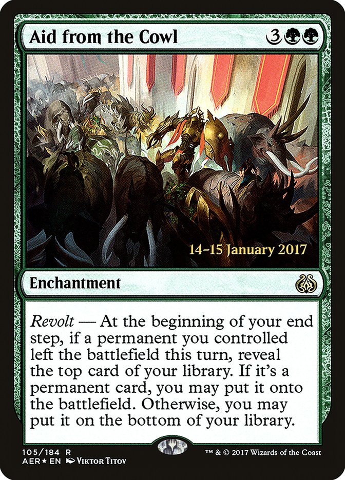 Aid from the Cowl [Aether Revolt Prerelease Promos] | Lots Moore NSW