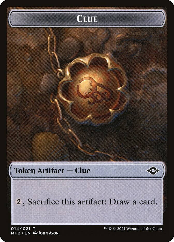 Human // Clue Double-Sided Token [Pioneer Challenger Decks 2022] | Lots Moore NSW