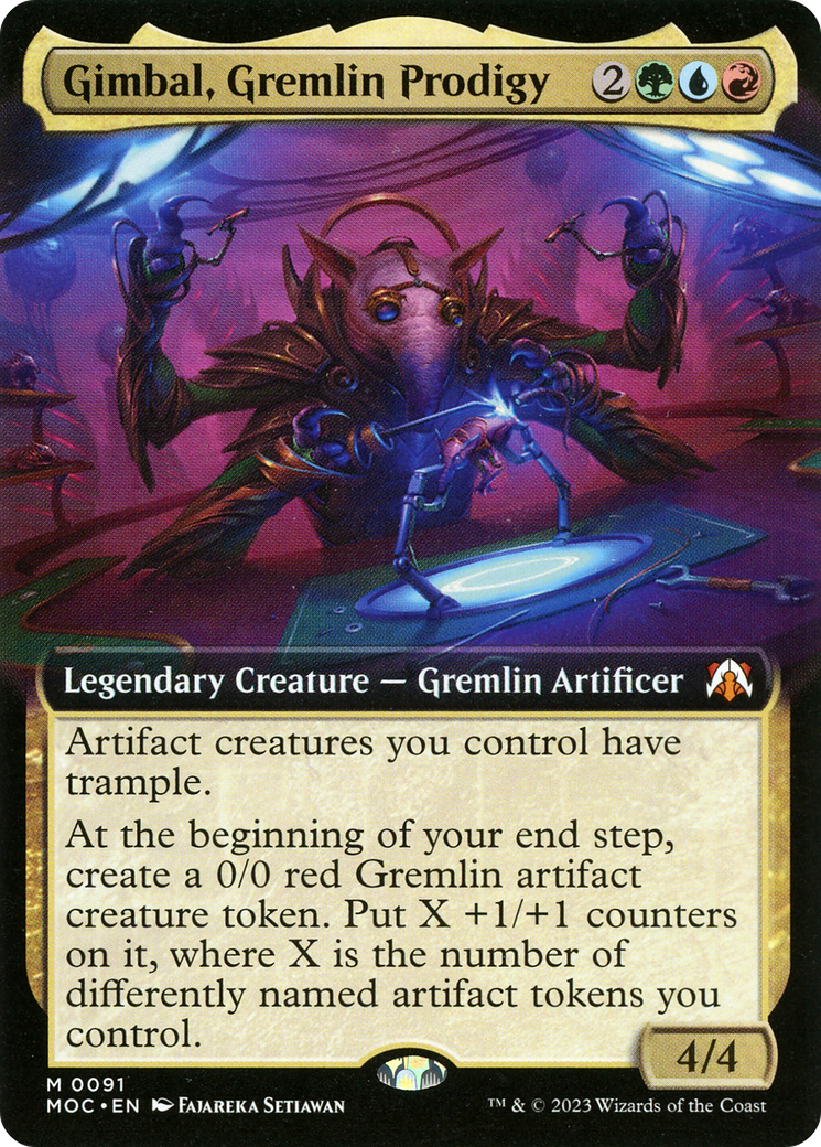 Gimbal, Gremlin Prodigy (Extended Art) [March of the Machine Commander] | Lots Moore NSW