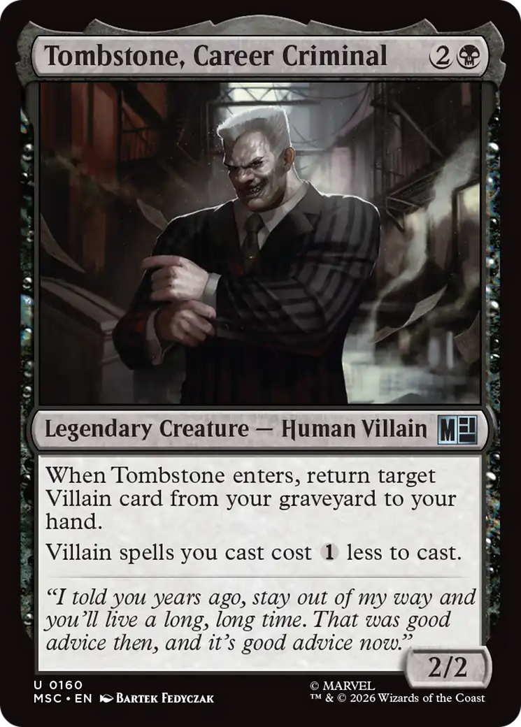 Tombstone, Career Criminal (0160) (Surge Foil) [Marvel Super Heroes Commander] | Lots Moore NSW
