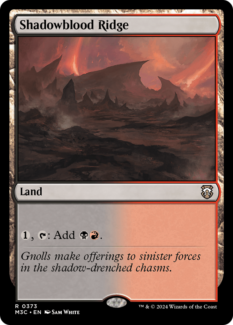 Shadowblood Ridge (Ripple Foil) [Modern Horizons 3 Commander] | Lots Moore NSW