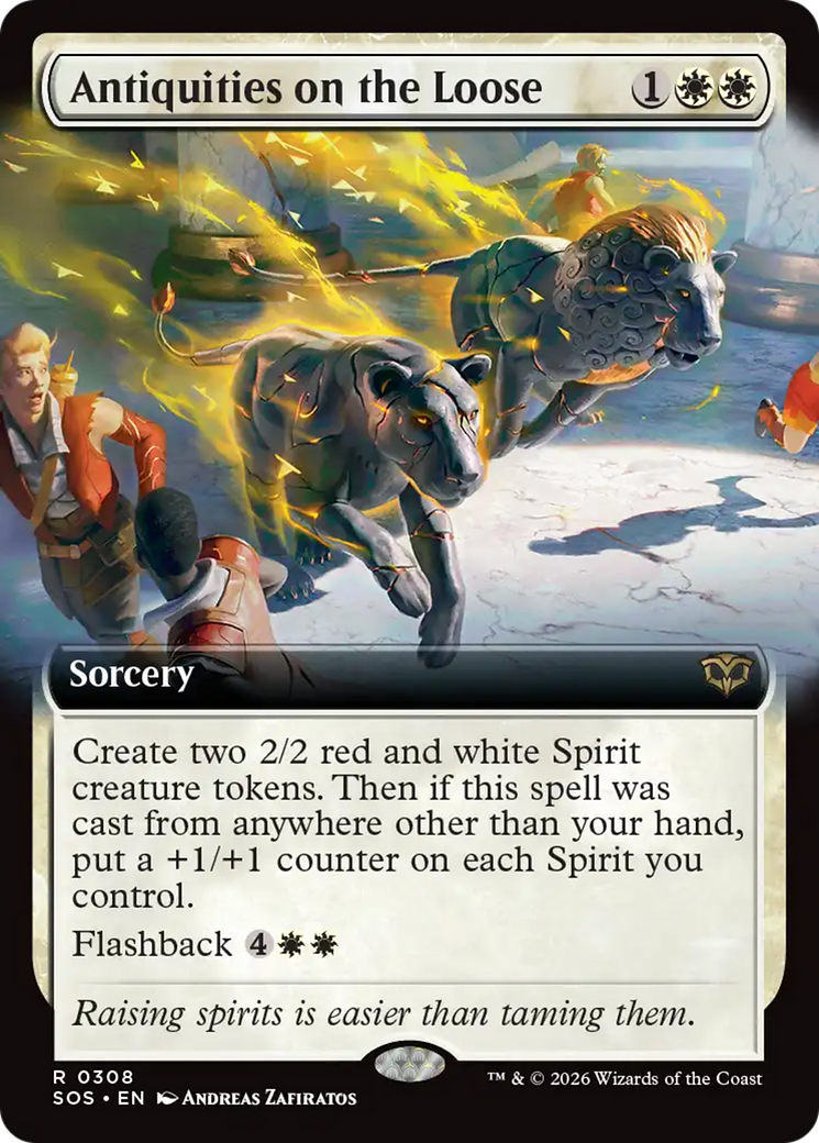 Antiquities on the Loose (Extended Art) [Secrets of Strixhaven] | Lots Moore NSW
