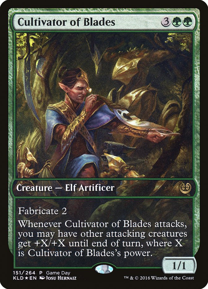 Cultivator of Blades (Game Day) (Full Art) [Kaladesh Promos] | Lots Moore NSW