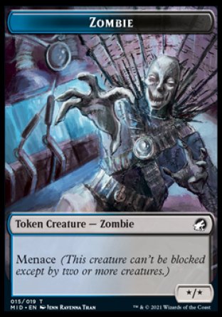 Human // Zombie (015) Double-Sided Token [Innistrad: Midnight Hunt Tokens] | Lots Moore NSW