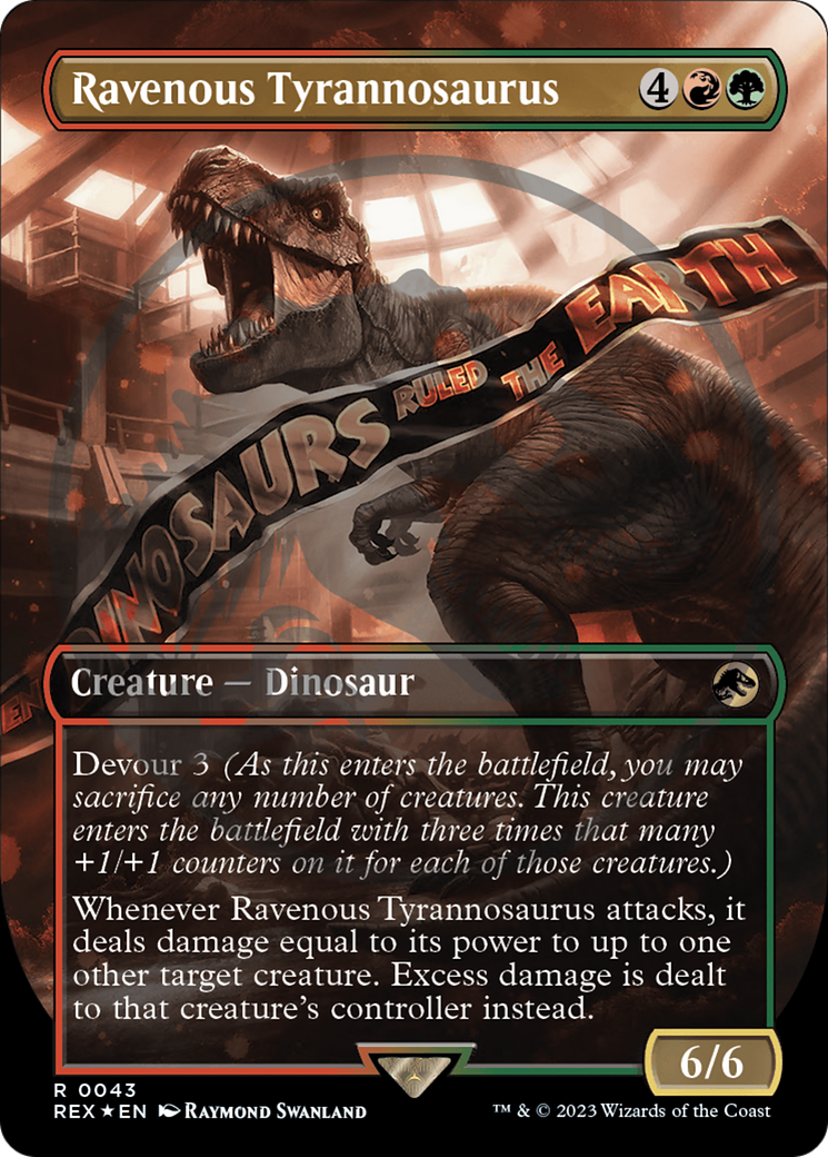 Ravenous Tyrannosaurus (Emblem) (Borderless) [Jurassic World Collection Tokens] | Lots Moore NSW
