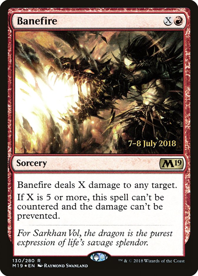 Banefire [Core Set 2019 Prerelease Promos] | Lots Moore NSW