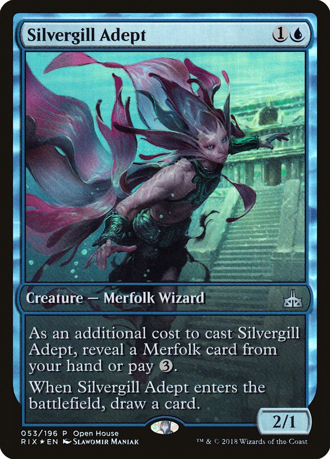 Silvergill Adept (Open House) (Extended Art) [Rivals of Ixalan Promos] | Lots Moore NSW