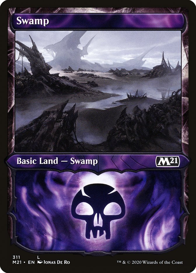 Swamp (311) (Showcase) [Core Set 2021] | Lots Moore NSW