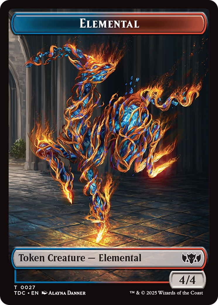 Elemental (0027) // Monk Double-Sided Token [Tarkir: Dragonstorm Commander Tokens] | Lots Moore NSW