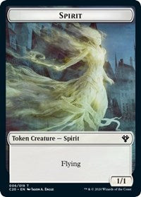 Spirit // Treasure Double-Sided Token [Commander 2020 Tokens] | Lots Moore NSW