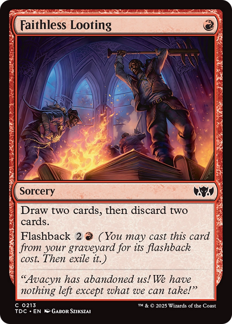 Faithless Looting [Tarkir: Dragonstorm Commander] | Lots Moore NSW