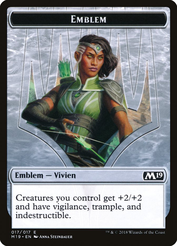 Vivien Reid Emblem [Core Set 2019 Tokens] | Lots Moore NSW