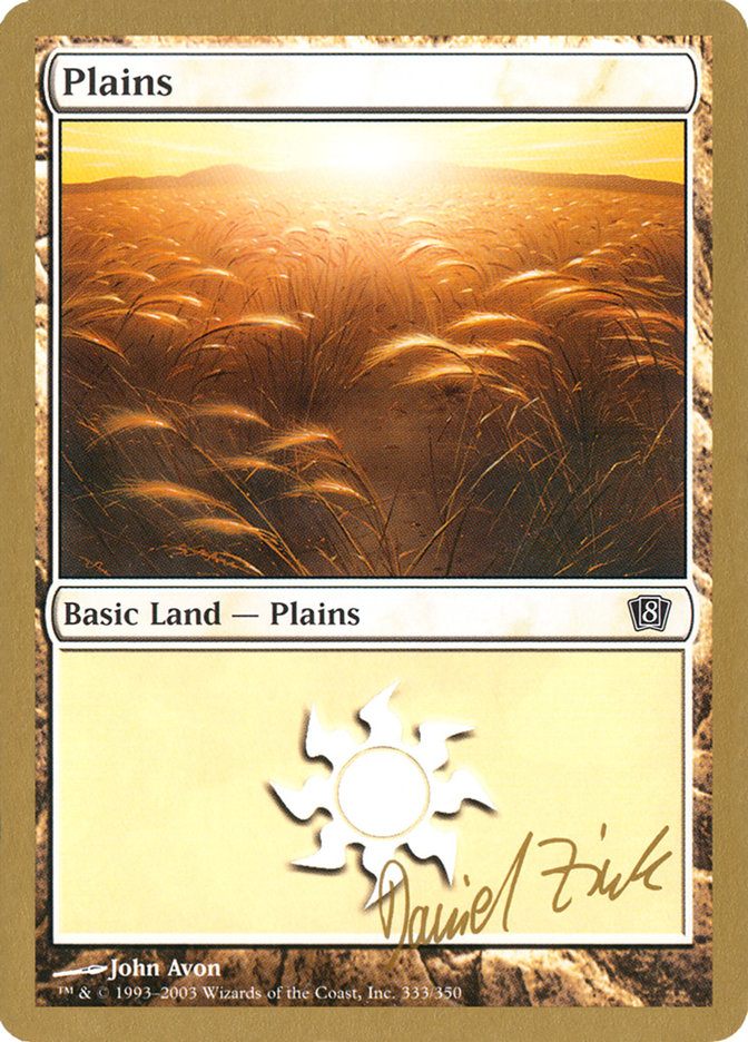 Plains (dz333) (Daniel Zink) [World Championship Decks 2003] | Lots Moore NSW