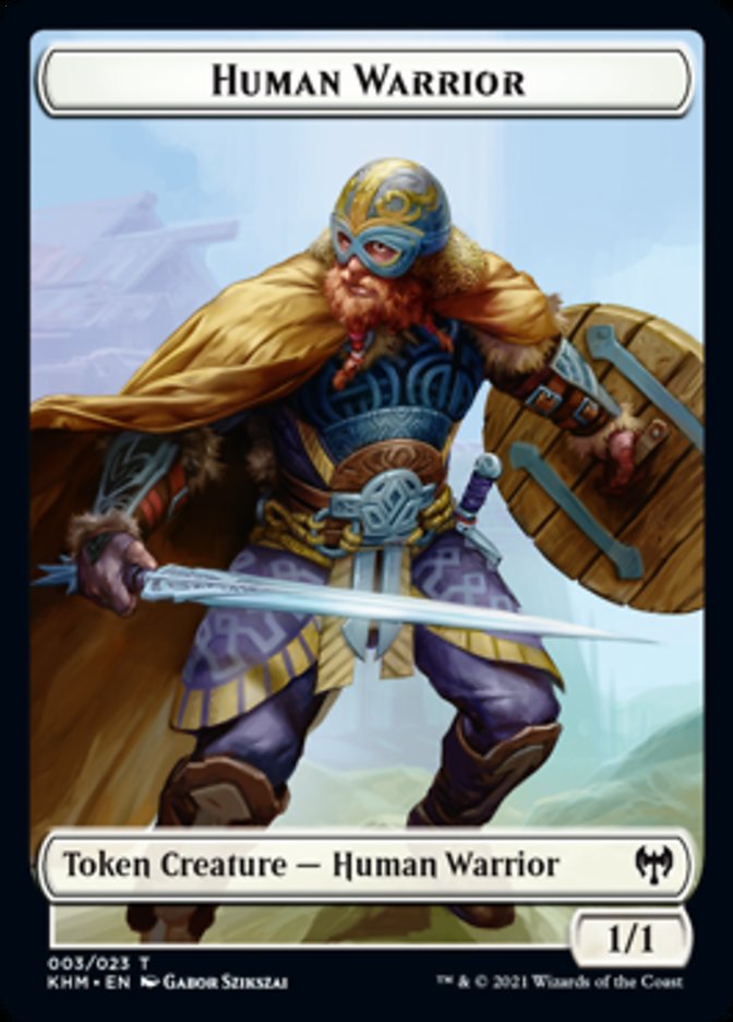 Human Warrior Token [Kaldheim Tokens] | Lots Moore NSW