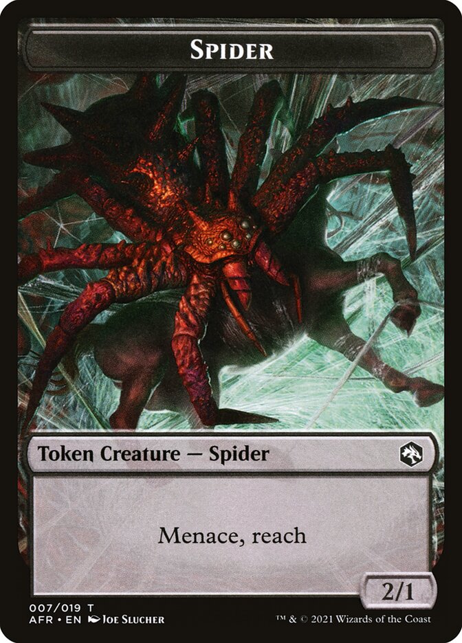 Spider // Icingdeath, Frost Tongue Double-Sided Token [Dungeons & Dragons: Adventures in the Forgotten Realms Tokens] | Lots Moore NSW